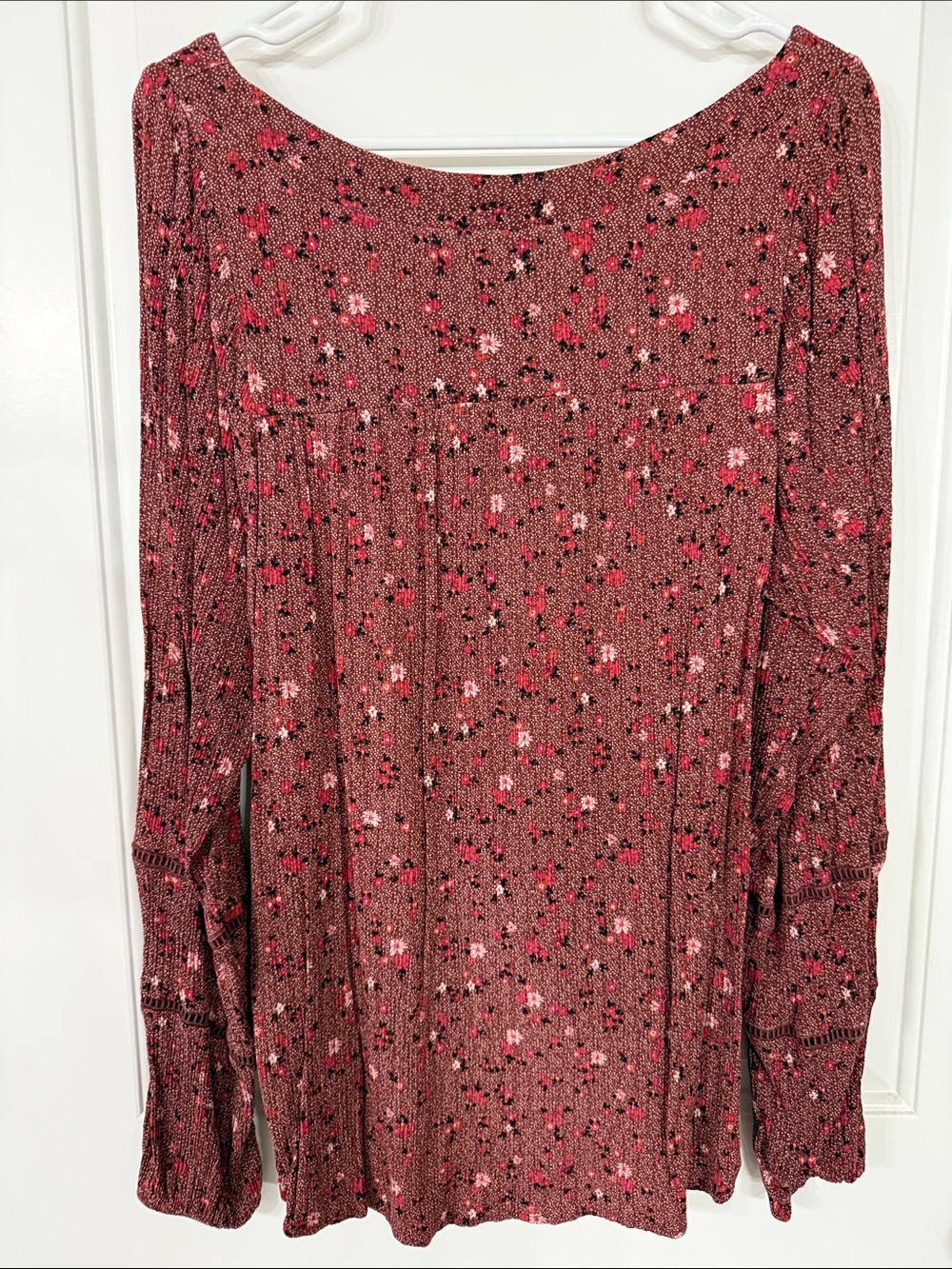 Knox Rose Rosewood Multi-Print Long Sleeve Top - Picture 7 of 7